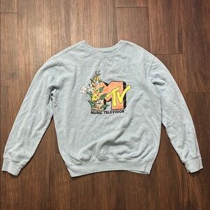 MTV Graphic Crewneck Sweater - Light Blue